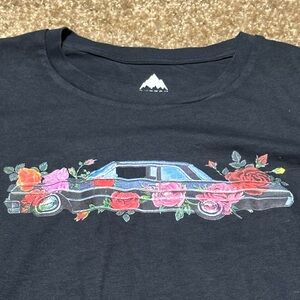 NWT Burton Black Long Sleeve Shirt with Colorful Car Design